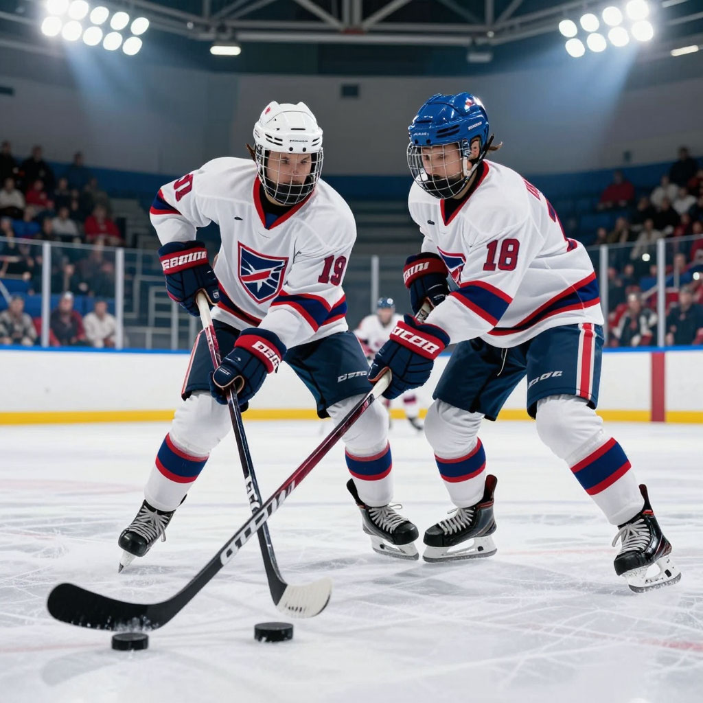 Hockey team celebration